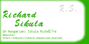 richard sikula business card